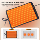 Saker Food Warming Mat,Electric Warming Tray for Food, Adjustable Heating Mat for Countertop with 3 Temperature Settings & Child Lock, Portable Foldable Food Warmer for Party, Buffet, Daily Use