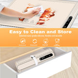 Warming Mat for Food Warmer Heating: Electric Silicone Hot Trays & Warm Buffer Plate 7-Level Temperature Control,Foldable Heat Pad,Keep Dishes Heater,Gift for Kitchen & Party- Cream
