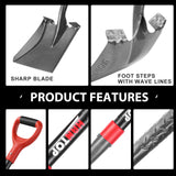 HANTOP Transfer Shovel Fiberglass Handle 43in for Garden & Construction
