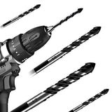 5-Piece 5/8“ Masonry Drill Bits for Tile Glass Ceramic Wall Brick Stone Soft-Metal Wood, 5/8 Inch Concrete Drill Bits Cement Drill Bit Set, 3-Flat Shank, YG8 Carbide Tungsten Steel Alloy Tip 16mm