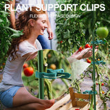Yinghezu 120 Pcs Plant Support Clips,Tomato Plant Clips 2 Sizes in one Pack