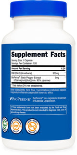 Nutricost DIM (Diindolylmethane) Plus BioPerine 300mg, 120 Vegetarian Capsules - Up to 4 Month Supply, Max Strength DIM Supplement