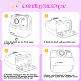 Kids Instant Digital Cameras for Boys and Girls, 1080P HD Dual-Lens Selfie Digital Camera with Print Paper & 32G Card, Christmas Birthday Gifts Toys for Toddler and Teenagers Age 3-16 Years Old