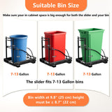 SPAXMAXTER Under Sink Trash Can Pull Out, Fits 7-13 Gal Heavy Duty Steel