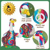 Gaggleville Hippie Goose Outfit, Fits Large 23" H Statue, by Fox Valley Traders