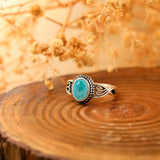 AVECON Adjustable Turquoise Rings for Women, Size 6-9