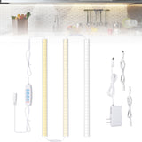 6 Pcs 12 Inch Under Cabinet Lighting Plug-in, Black Shell, Cold White 6000K, Dimmable LED Cabinet Lights with Memory Function, Linkable LED Under Counter Lights for Kitchen, Shelf, Workbench, Cupboard