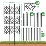 5.25FT Garden Trellis for Climbing Plants, Wall Trellis, 63 Inch Support Fence Climbing Plant Frame Outdoor and Indoor, Privacy Screen Plant Support Fence for Ivy Vines Vegetable Flower