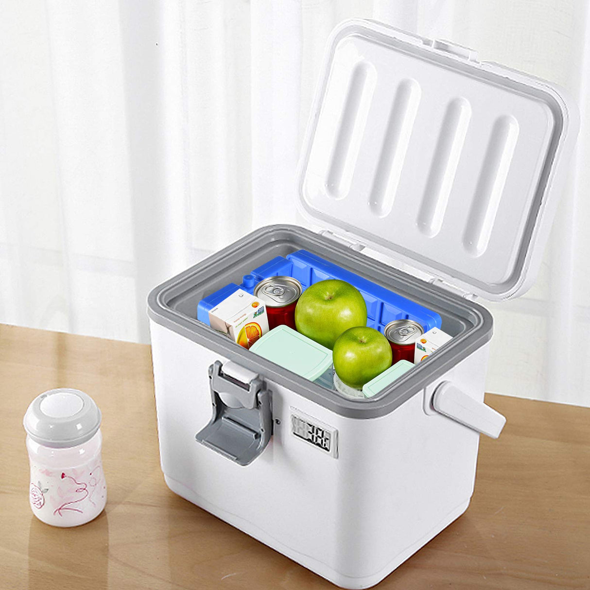REV. LANG Large Freezer Cold Ice Pack Block Ice Chest, Reusable Long Lasting Quick Freezes with A Handle, for Coolers Lunch Box/Bag(1000g Set of 2)