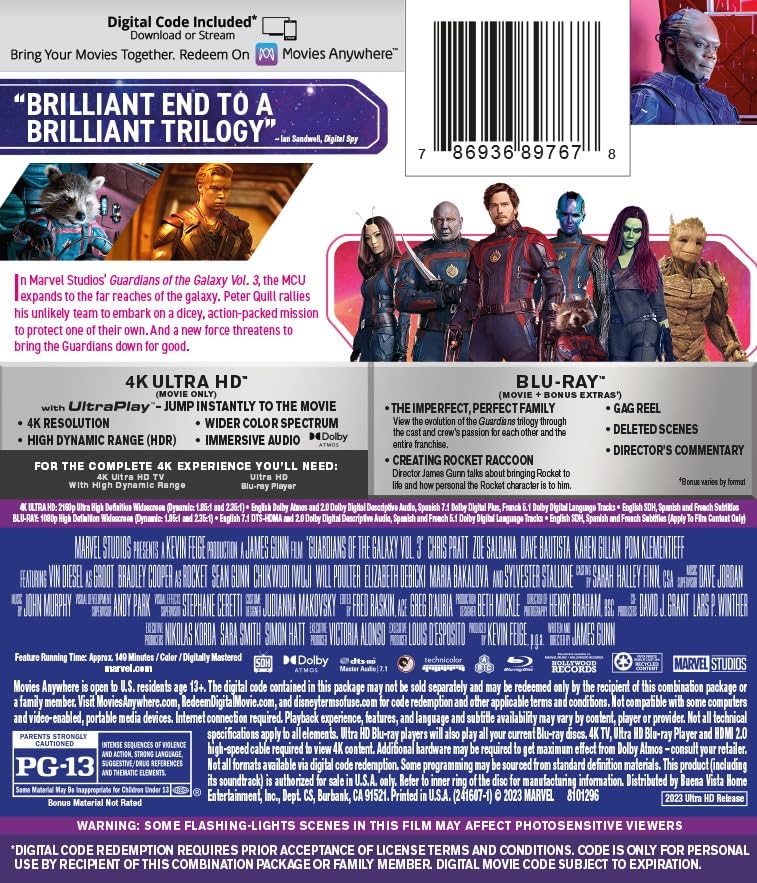 Guardians Of The Galaxy: Vol 3 [Blu-ray]