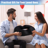 BlissTrends Donut Pillow Seat Cushion, Donut Chair Cushions for Postpartum Pregnancy & Hemorrhoids, Tailbone Pain Relief Cushion, Memory Foam Lifting Cushions for Office & home Chairs (Black, X-Large)