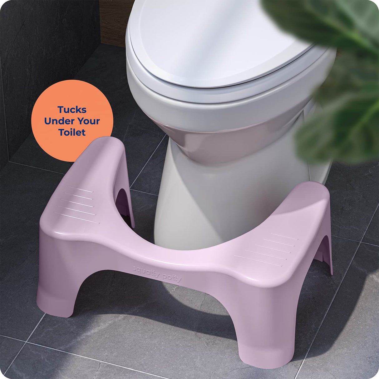 Squatty Potty The Original Bathroom Toilet Stool Curve Lightweight with Sleek and Modern Design, Pink, 7"