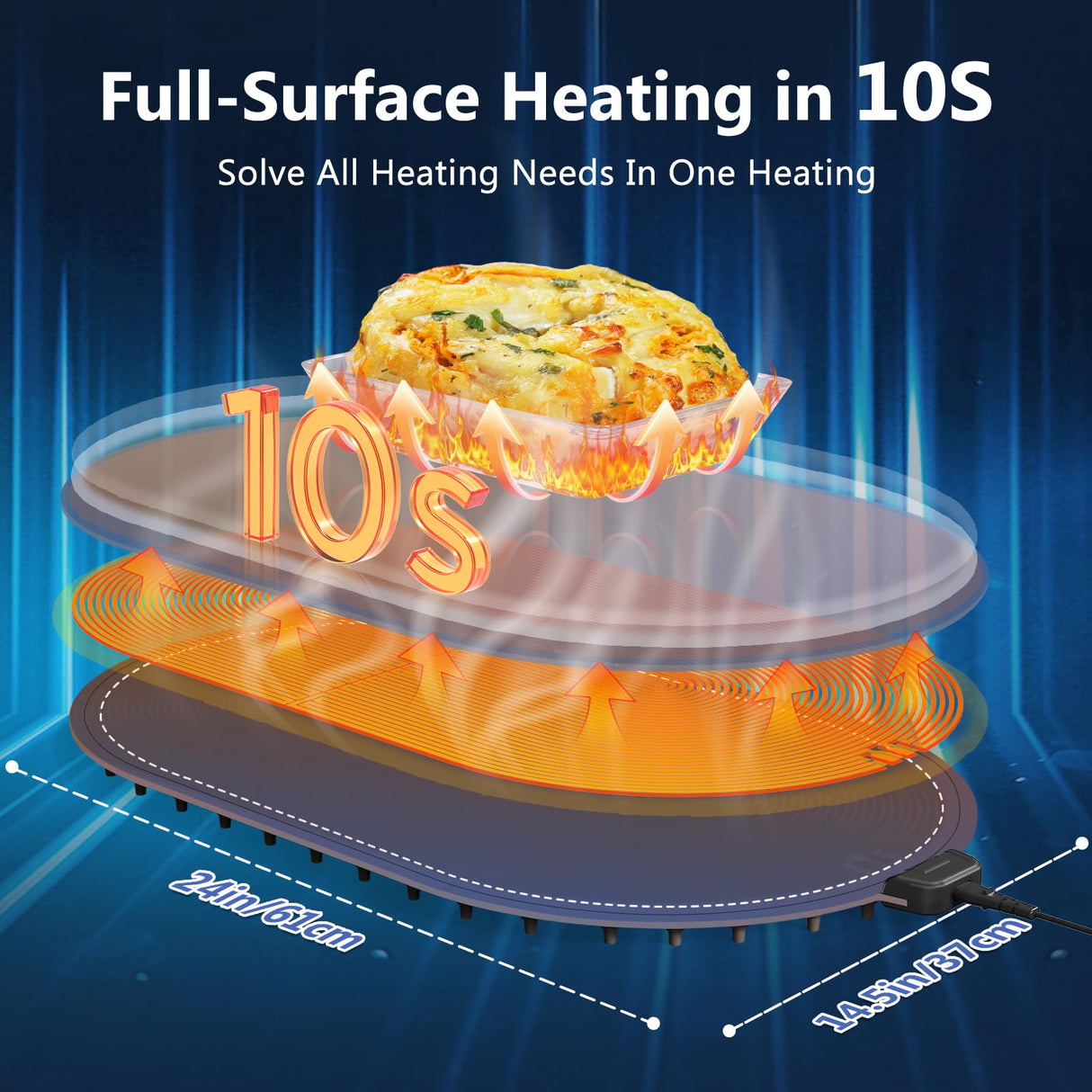 Warming Mat for Food Extra Large,36"x15" Food Warming Mats for Countertops, Parties, and Daily Use with Timer and 3 Temperature Levels