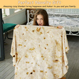 SeaRoomy 60 inches Burrito Tortilla Blanket, Funny Food Throw Blanket