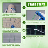 10 Set Plant Protectors from Animals, Galvanized Plant Cages for Outdoor