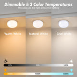 2-Pack Rechargeable Shower Light No Wiring, 15 RGBW Color Changeable Waterproof Lights for Shower with Remote(Dimmable＆Timer), LED Light for Inside Shower, Wireless Mood Lighting for Bathroom, White