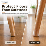 VIUME 32 Pcs Chair Leg Floor Protectors for Hardwood Floors Silicone Covers to Protect Wood Tile Floors Scratches Felt Pads Furniture Leg Caps Reduce Noise (Fit:1.3"-2")