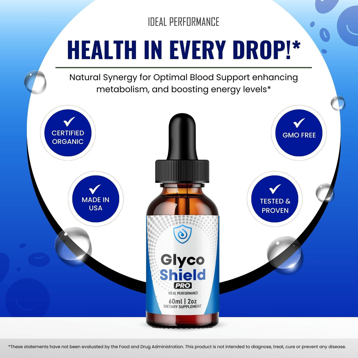 Glyco Shield Drops, Official GlycoShield Blood Formula Support Supplement - Maximum Strength, All Natural Formula to Maintain Overall Well Being & Healthy Energy, Premium GlycoShield Reviews (2 Pack)