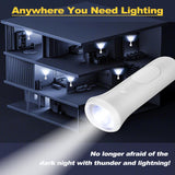 ROSSEX 4 in 1 Emergency Lights for Home Power Failure, 6 Pcs Rechargeable LED Flashlight Plug in Wall, Automatic Turn-On Power Outage Night Light Flashlight for Hurricane Preparedness Items