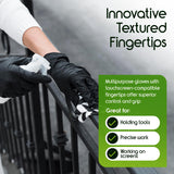 Inspire HEAVY DUTY 6Mil ORIGINAL Quality Stretch Nitrile Gloves Black Disposable Latex Free | Food, Industrial, Mechanic Tattoo (6Mil Black, XXL)