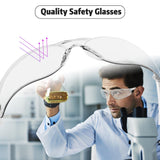 Salfboy Clear Safety Glasses Bulk of 10 ANSI Z87.1 Protective Eyewear Scratch-Resistant for Work, Lab, Construction