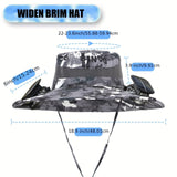 Outdoor Wide Brim Sun Hat with 2 Solar Fan Sun Bucket Hat for Men Women UPF 50+ Bucket Fishing & Beach Hat with Fan Built in(Gray)