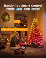 Govee Christmas Lights 2, RGBWIC 99FT 300LEDs Holiday String Lights with Shape Mapping Function, Smart LED Decoration for Indoor Outdoor Tree, 130+ Preset Scenes, Voice and APP Control, Green Wire