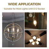 Hizashi E12 Candelabra Bulb 40 watt Equivalent, Dimmable Candelabra LED Light Bulbs Soft White 3000K, 90+CRI 4W 450LM B10 LED Candle Bulb, Candelabra Base, UL Listed, 12 Pack