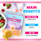 Super Yerba,Yerba Mate Instant Tea Powder | Raspberry Lemonade Flavor,Super Yerba Raspberry Lemonade Tea Powder - 30 Servings (1)