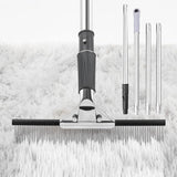Astfys Big Carpet Rake with Long Handle, Black and Silver