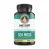 Ancient Bliss Organic Irish Sea Moss Pills - Dr Sebi Wildcrafted Seamoss Capsules | Thyroid, Healthy Skin & Gut Support | 120 Capsules