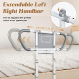 easymake Bed Rails for Elderly Adults Safety: Adjustable Bedside Assist Rails with Storage Pockets, Non-Slip Handles, Sensor Night Light, 400LB Gravity Capacity