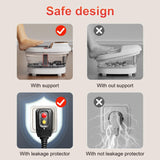 GEHONA Collapsible Foot Spa Bath with Heat,Foot Massager with Two Side Supports,Leakage Protector,Temperature Control,Bubbles,Red Light,Timer, Feet Spa Tub,Feet Soaker,Gifts (White)