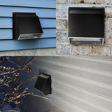 4 Inch Hooded Wall Vent with Screen and Damper,Outdoor Dryer Vent Cover for 4 inch Pipe,Wall Exhaust Vent Cover Cap External Extractor for House Ventilation&Outside Air Exhaust,Galvanized Steel,Black