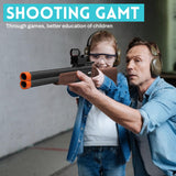 Double Barrel Toy Shotgun - Realistic Foam Blaster with Scope & Soft Bullet Darts, Safe Imitation Shooting Game for Kids Ages 8-12 -Birthday Christmas (Black)