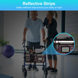 Rollator Basket, supregear Rollator Walker Bag w/Cup Holder, Foldable Rolling Walker Waterproof Storage Pouch with Big Capacity & Never Tipping Over, Easy to Use Rollator Accessories for Seniors