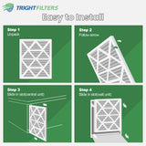 TRIGHTFILTERS 12x12x1 Air Filter 6 Pack, Durable MERV 8 Pleated Home HVAC AC Furnace Filters, Lightweight Compact Air Conditioner Filter Replacement