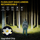 ZioeYiue Rechargeable Flashlights High Lumens, 7Mode Super Bright Flashlight Powerful, Adjustable Tactical Flash Light, Gifts for Father's Day, LED Flashlights for Home Emergency Camping Essentials
