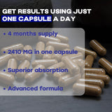 COMFY HEALTH Fenugreek Capsules, 2410mg Per Capsule, 120 Count, Fenugreek Pills with Bioperine for Superior Absorption, Non-GMO, Gluten Free Fenugreek Seeds Extract Supplements, Fenogreco Capsulas