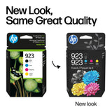HP 923 Black, Cyan, Magenta, Yellow Ink Cartridges (4-Pack) | Works with OfficeJet 8120, Pro 8130 Series | 6C3Y6LN