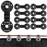 100PCS Shade Cloth Clips with Lock Grip, Heavy Duty Round Plastic Clips for Windproof Awning, Sun Shade Net, Garden Greenhouse and Anti Bird Netting
