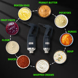 COOLUMA Commercial Immersion Blender, X-Heavy Huty 750W Handheld Blender, 18 Inch Detachable Shaft, 8,000-19,000 RPM Variable Speed, 42 Gallons Multifunction Pro Electric Stick Emulsifier.