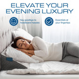 Kölbs Wedge Pillow Headboard, Flippable 2 Sided, Instantly Change Your Decor, Mattress Gap Filler Full Size