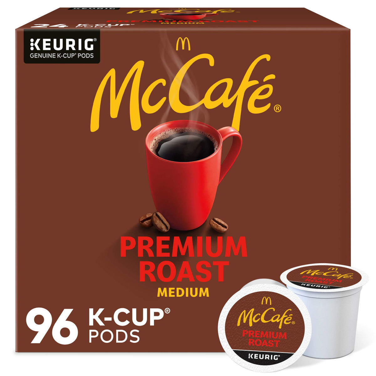 McCafe Premium Roast Medium Roast Coffee, K-Cup Pods, 96 Count