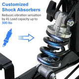 Aojin Knee Scooter, 300lbs Capacity, 13" Big PU Seat, All Terrain Foldable Knee Scooter Walker with Bag for Foot Injuries Compact Crutches Alternative (Black)