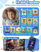 Sueseip Smart Phone for Kids Toys Age 4-6, Christmas Birthday Gifts Dinosaur Toddler Toys for Boys 5-7, Touchscreen Dual Camera Kids Cell Phone for Boys Age 8-10, with Games,SD Card,Screen Protector