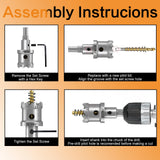 3-3/8" TCT Hole Saw for Hard Metal, Heavy Duty 85mm Tungsten Carbide Tipped Hole Cutter with Spring-Loaded Pilot Drill Bit for Stainless Steel, Metal, Iron, and Plastic.
