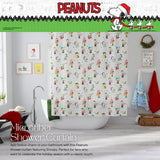Franco Peanuts Holiday Christmas Bath Microfiber Shower Curtain, 72x72, (Officially Licensed Product)