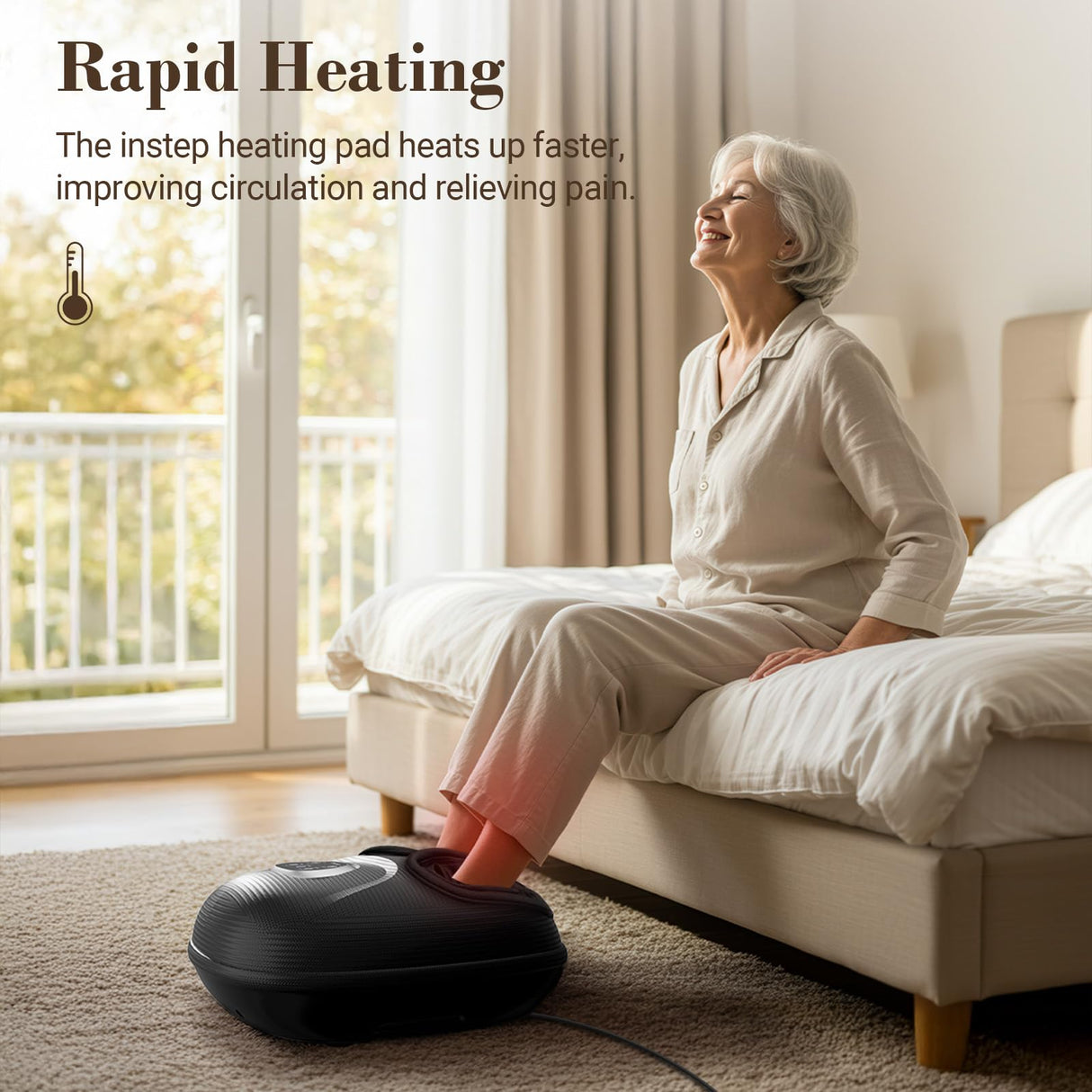 CuPiLo Foot Massager with Heat, FSA HSA Eligible Shiatsu Foot Massager for Plantar Fasciitis,Adjustable Vibration & Pressure for Neuropathy Pain, Gifts for Women Men Mom Her, Fits Up to 13"
