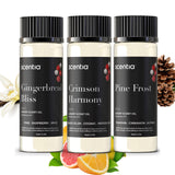 Christmas Fragrance Oil Set – Winter Essential Oils for Diffusers & Candle Making – Pine Frost, Gingerbread Bliss & Crimson Harmony – Holiday Gift Set – Made in USA – 3×20ml (2.03 fl oz)